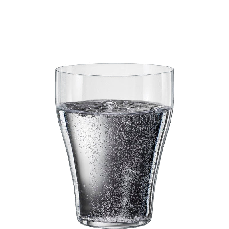 Rona Linea Umana Glass For Sparkling Water 43 cl Set 6 Pcs in Blown Crystal