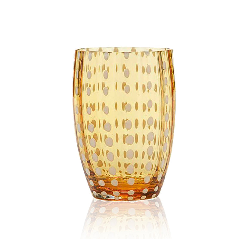 Zafferano Perle Set 2 Bicchieri 32 cl Ambra