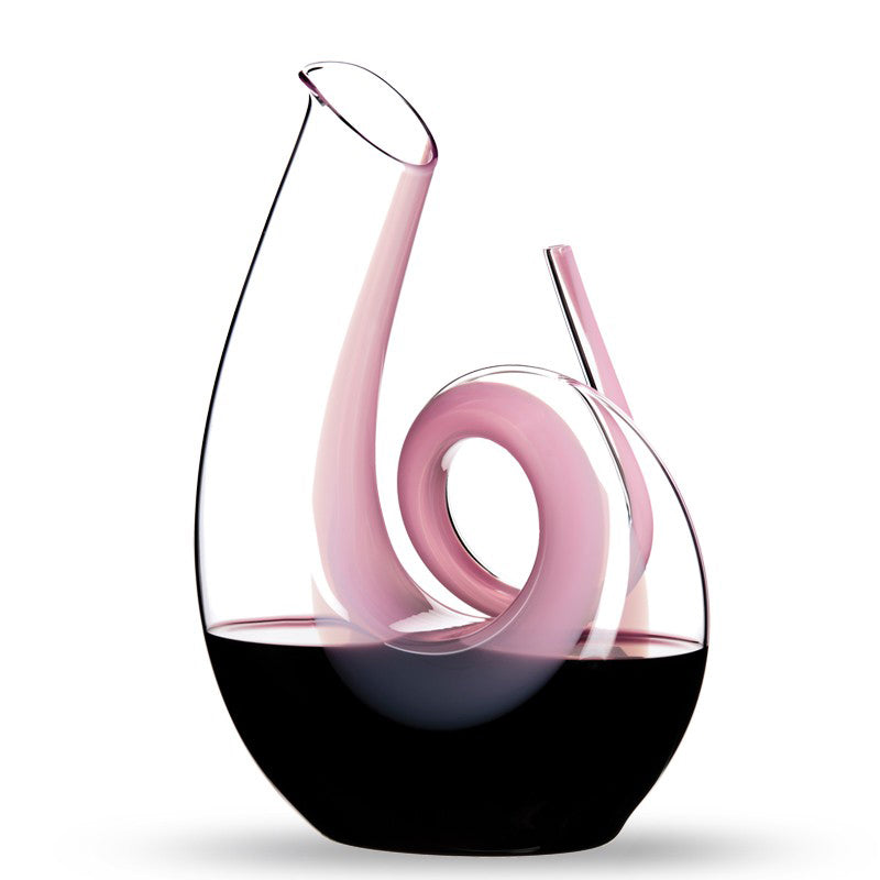Decanter Riedel Curly Pink 140 cl fatto a mano