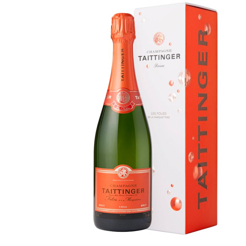 Les Folies de la Marquetterie Champagne Brut AOC Taittinger Con Astuccio