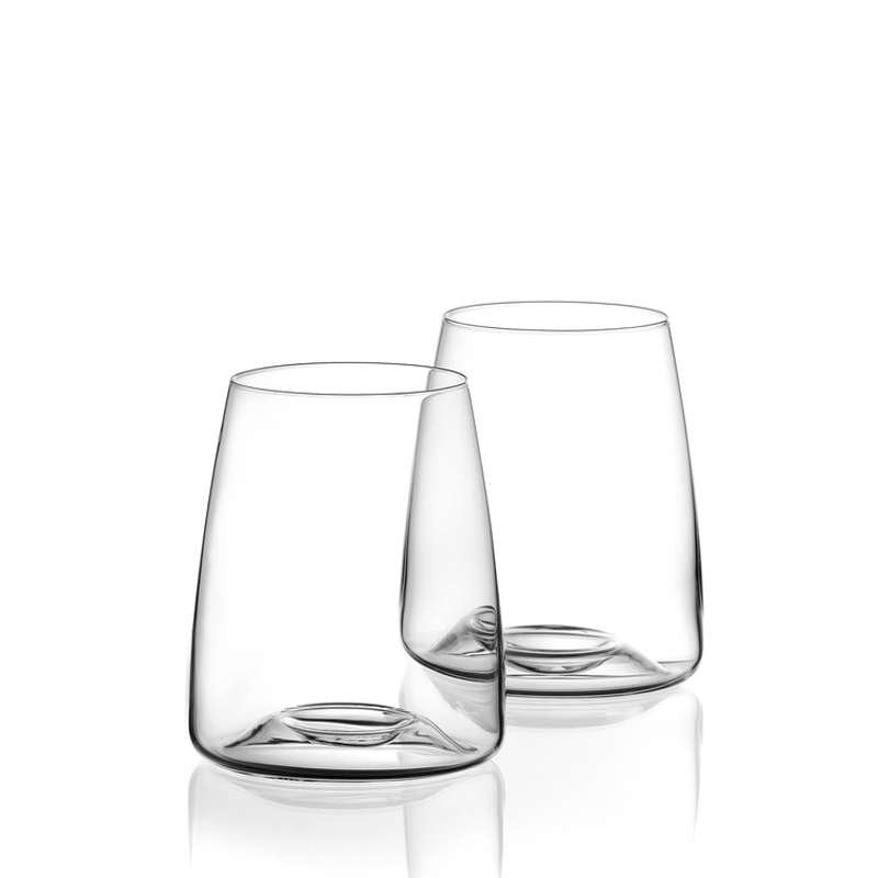 Zieher Vision Side Glass 48 cl Set 2 Pcs in Blown Glass