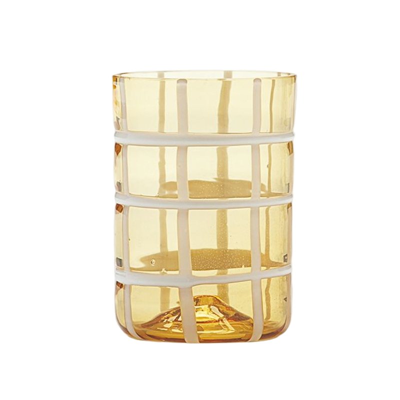 Zafferano Twiddle Water Glass 35 cl Set 6 Pcs Amber