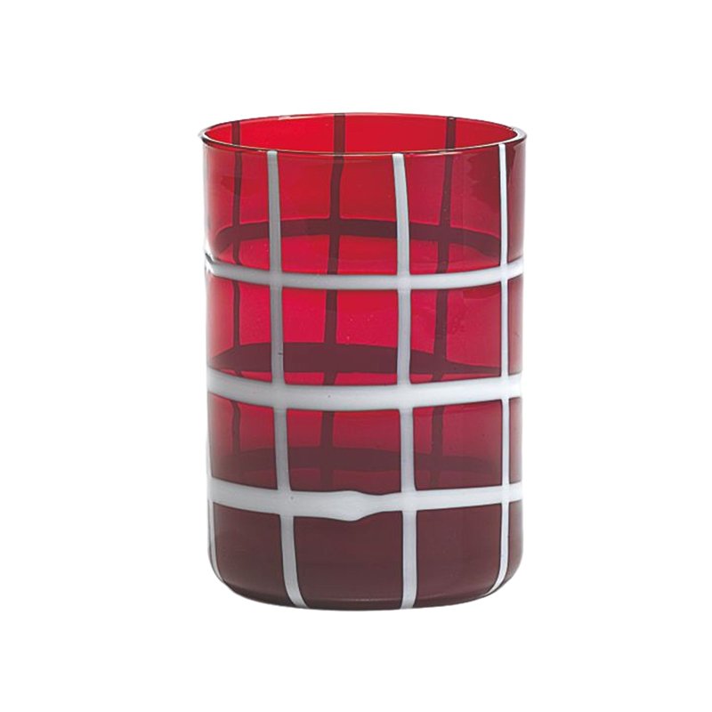 Zafferano Twiddle Water Glass 35 cl Set 6 Pcs Red