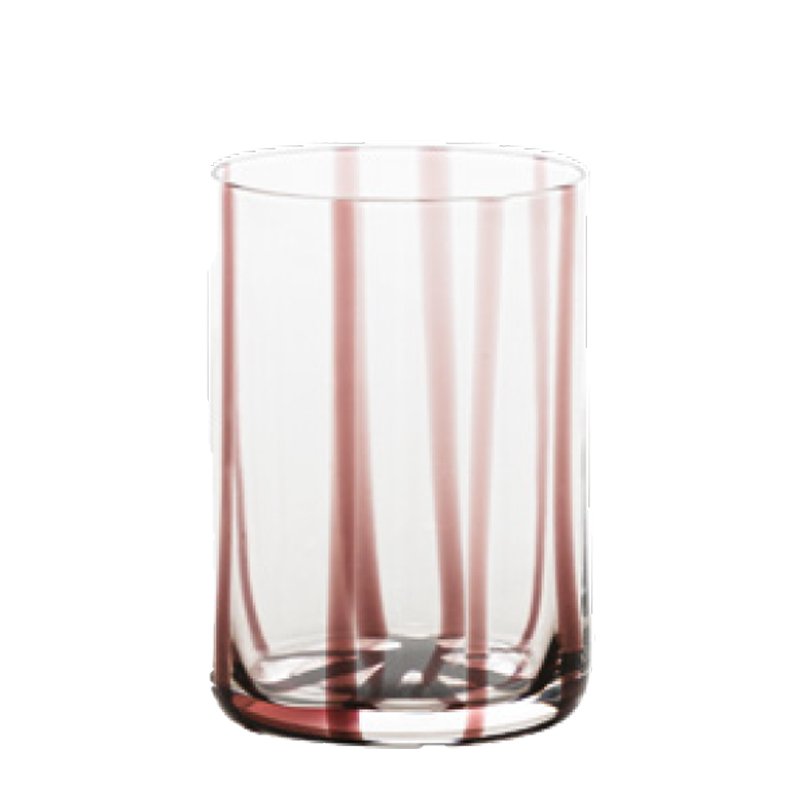 Zafferano Tirache Handmade Water Glass 35 cl Set 6 Pcs in Amethyst Glass